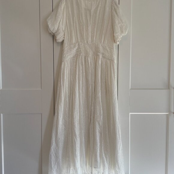 RARE Anthropologie “Katerina” Button-Front Dress in Ivory - Picture 4 of 6